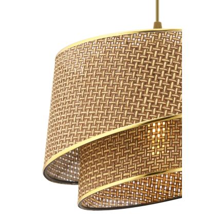 Kaabliga ripplamp BARETTE 1xE27/60W/230V pruun/kuldne