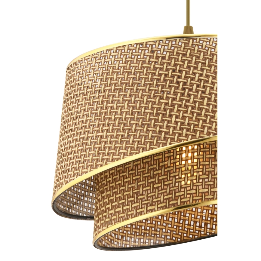 Kaabliga ripplamp BARETTE 1xE27/60W/230V pruun/kuldne