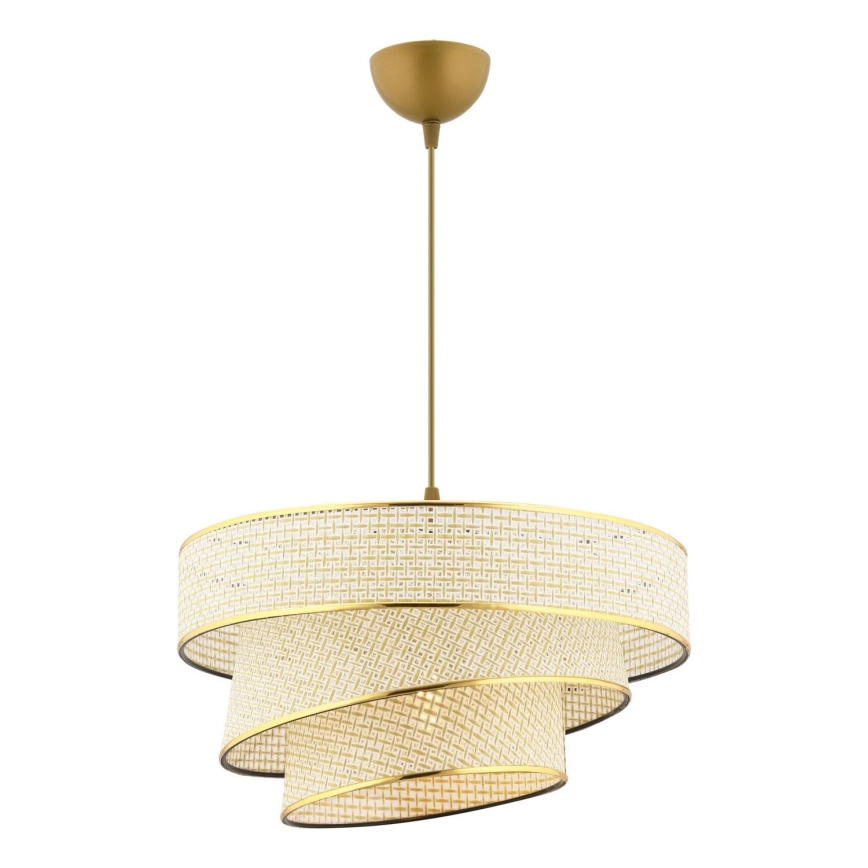 Kaabliga ripplamp COUPER 1xE27/60W/230V kreemjas/kuldne