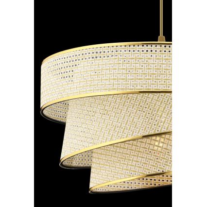 Kaabliga ripplamp COUPER 1xE27/60W/230V kreemjas/kuldne