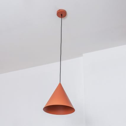 Kaabliga ripplamp ETNA 1xE27/15W/230V, läbimõõt 25 cm, oranž