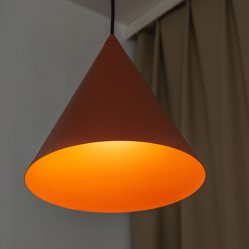 Kaabliga ripplamp ETNA 1xE27/15W/230V, läbimõõt 25 cm, oranž
