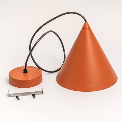 Kaabliga ripplamp ETNA 1xE27/15W/230V, läbimõõt 25 cm, oranž