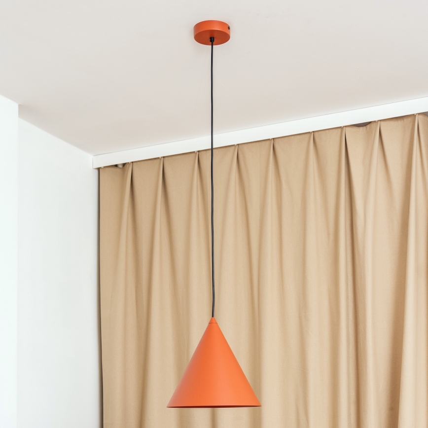 Kaabliga ripplamp ETNA II 1xE27/15W/230V, läbimõõt 25 cm, oranž