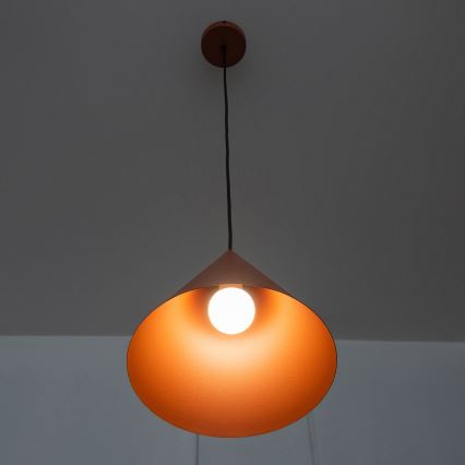 Kaabliga ripplamp ETNA II 1xE27/15W/230V, läbimõõt 25 cm, oranž