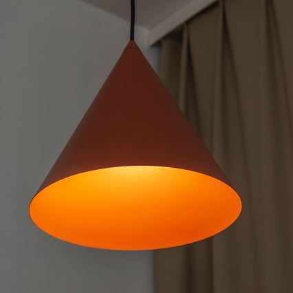 Kaabliga ripplamp ETNA II 1xE27/15W/230V, läbimõõt 25 cm, oranž