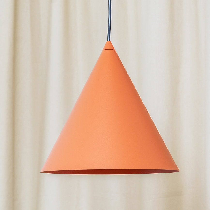 Kaabliga ripplamp ETNA II 1xE27/15W/230V, läbimõõt 25 cm, oranž