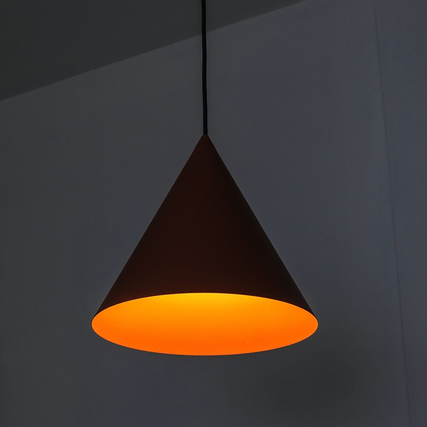 Kaabliga ripplamp ETNA II 1xE27/15W/230V, läbimõõt 25 cm, oranž