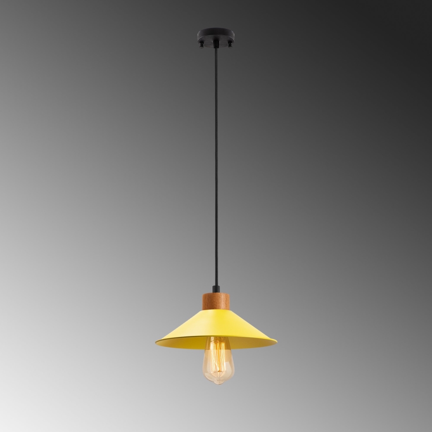 Kaabliga ripplamp MANAVGAT 1xE27/40W/230V kollane/pruun