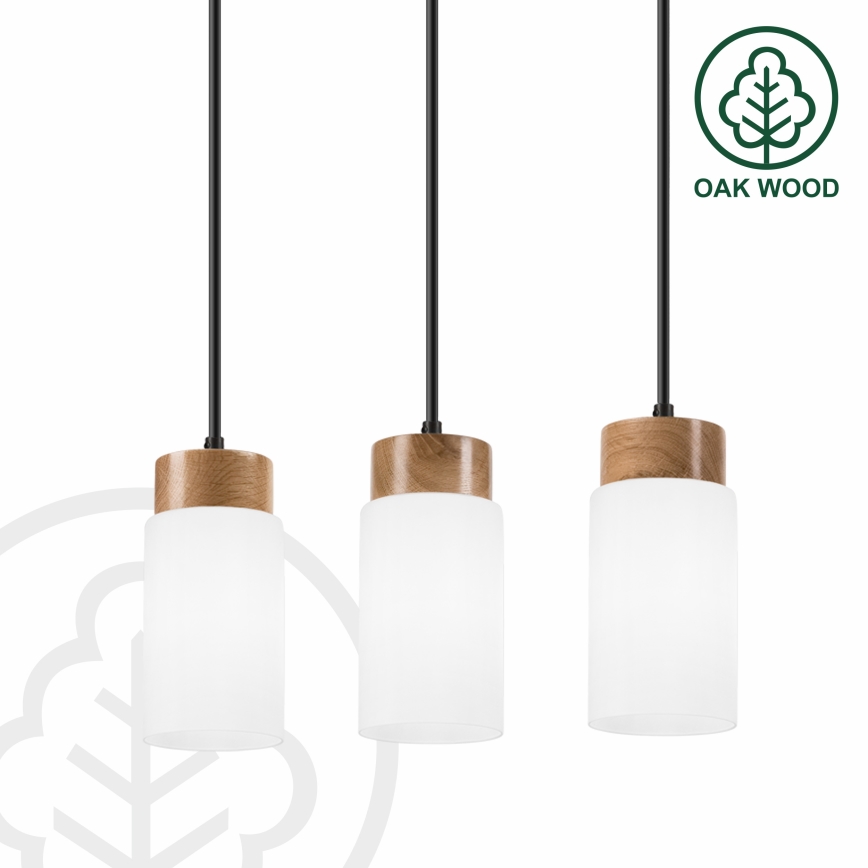 Kaabliga ripplamp MARKUS 3xE27/15W/230V, must/tamm