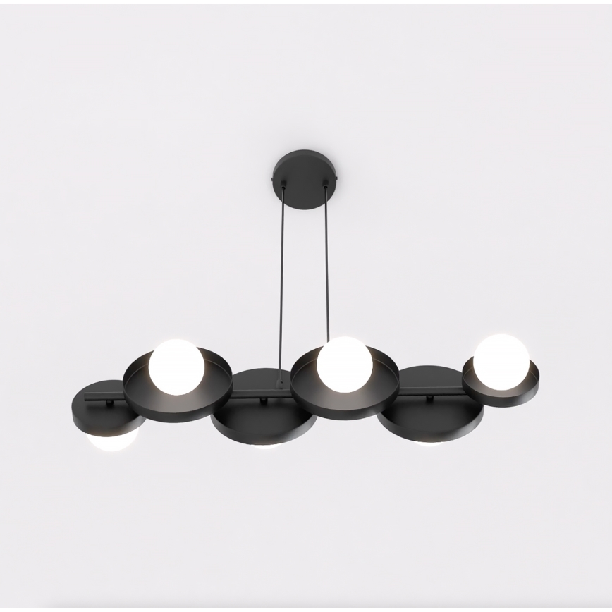 Kaabliga ripplamp, mudel 6xG9/8W/230V, must