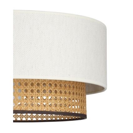 Kaabliga ripplamp NATIA 1xE27/60W/230V Ø 45 cm valge/pruun