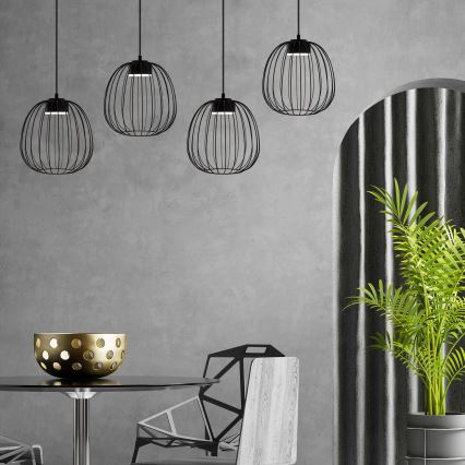 Kaabliga ripplamp OVELLA 1xGX53/10W/230V, läbimõõt 25 cm, must