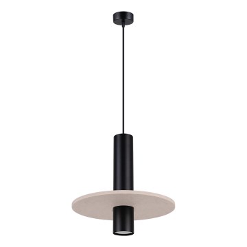 Kaabliga ripplamp PELTA 1xGU10/10W/230V must/kreemjas