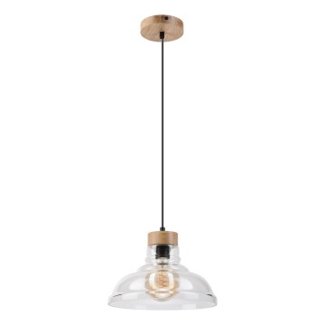 Kaabliga ripplamp SINGLE 1xE27/60W/230V, läbimõõt 28 cm, tamm