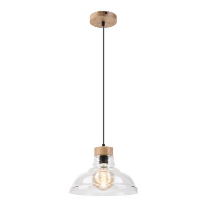 Kaabliga ripplamp SINGLE 1xE27/60W/230V, läbimõõt 28 cm, tamm