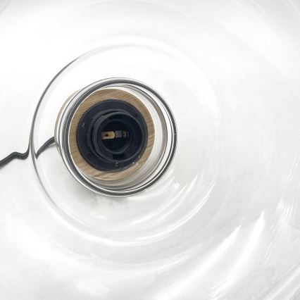 Kaabliga ripplamp SINGLE 1xE27/60W/230V, läbimõõt 28 cm, tamm