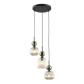Kaabliga ripplamp SOPHIA 3xE14/10W/230V must/roheline/suitsune beež