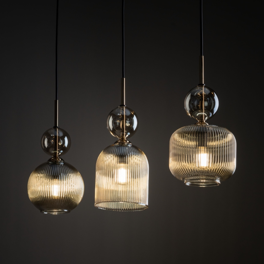 Kaabliga ripplamp SOPHIA 3xE14/10W/230V must/suitsune beež
