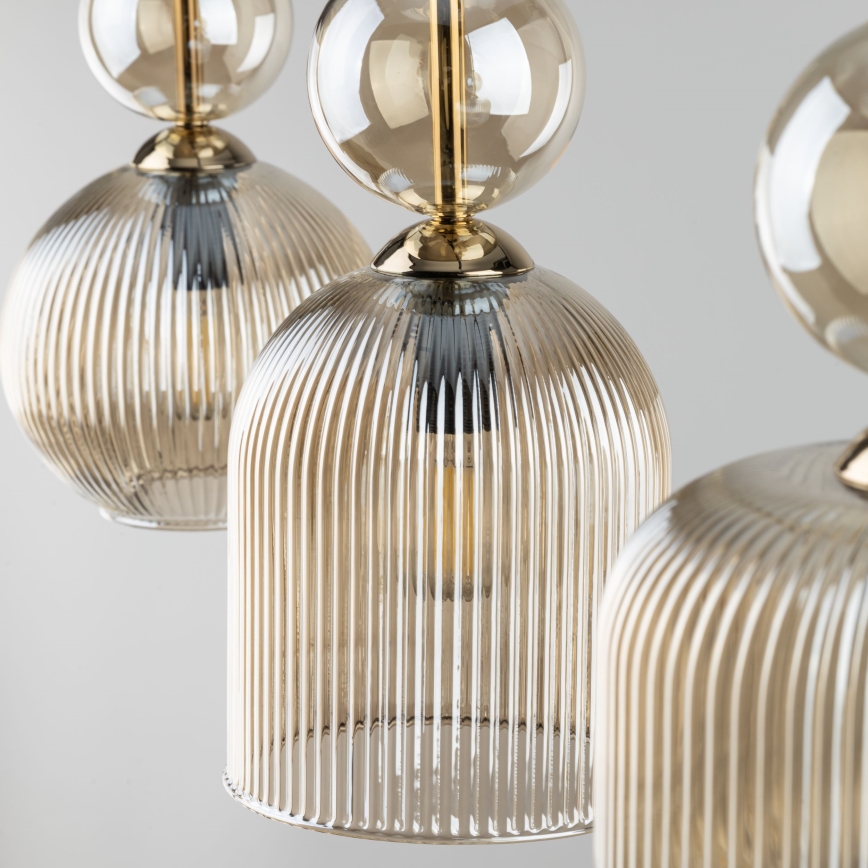 Kaabliga ripplamp SOPHIA 3xE14/10W/230V must/suitsune beež