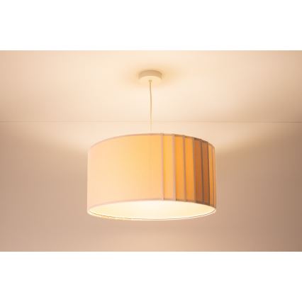 Kaabliga ripplamp STRIPES 1xE27/60W/230V, läbimõõt 40 cm, kreemjas
