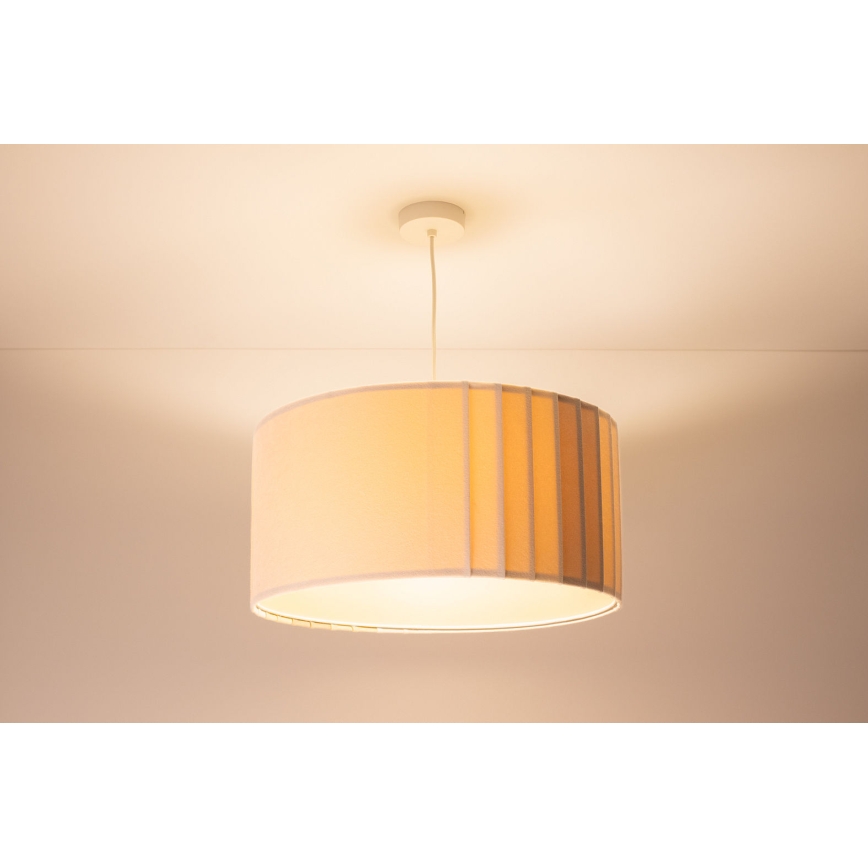 Kaabliga ripplamp STRIPES 1xE27/60W/230V, läbimõõt 40 cm, kreemjas
