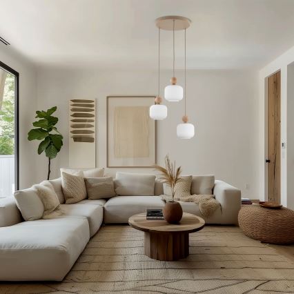 Kaabliga ripplühter BALLO 3xE14/10W/230V beež