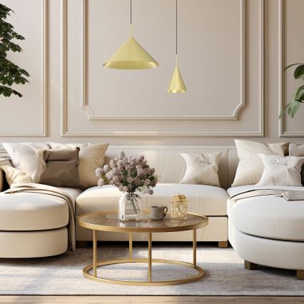 Kaabliga ripplühter CAPITAL 1xGX53/15W/230V, läbimõõt 46 cm, kuldne