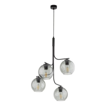 Kaabliga ripplühter CESAR 4xE27/15W/230V must/suitsuhall