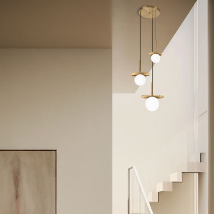 Kaabliga ripplühter CHITA 3xG9/5W/230V kuldne