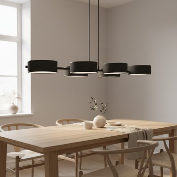 Kaabliga rippuv lühter DRUMZ 6xE14/10W/230V must