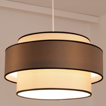 Kaabliga rippuv lühter GRACE 1xE27/60W/230V, läbimõõt 40 cm, kreemjas/hall