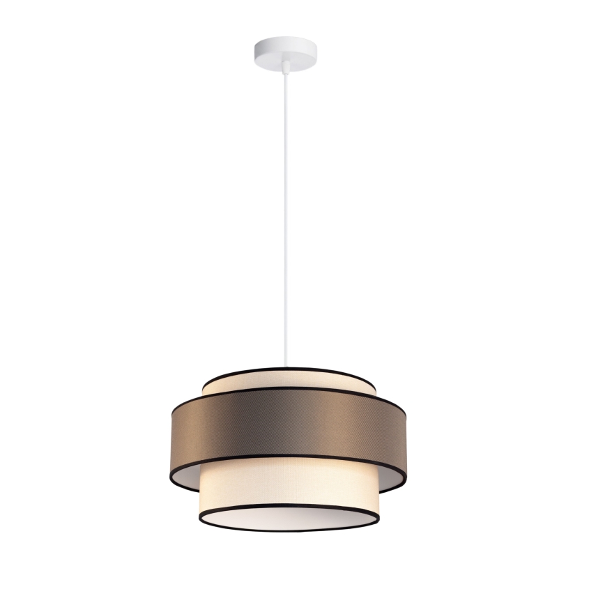 Kaabliga rippuv lühter GRACE 1xE27/60W/230V, läbimõõt 40 cm, kreemjas/hall