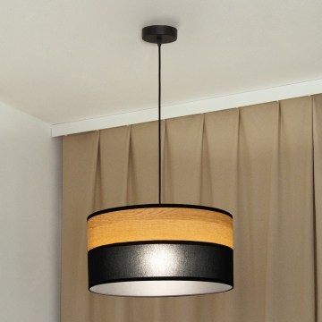 Kaabliga rippvalgusti ALBA 1xE27/15W/230V läbimõõt 45 cm must/pruun