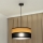 Kaabliga rippvalgusti ALBA 1xE27/15W/230V läbimõõt 45 cm must/pruun