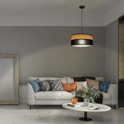 Kaabliga rippvalgusti ALBA 1xE27/15W/230V läbimõõt 45 cm must/pruun