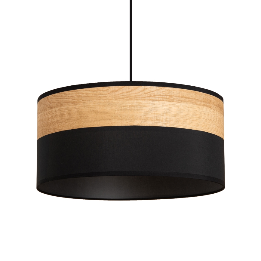 Kaabliga rippvalgusti ALBA 1xE27/15W/230V läbimõõt 45 cm must/pruun