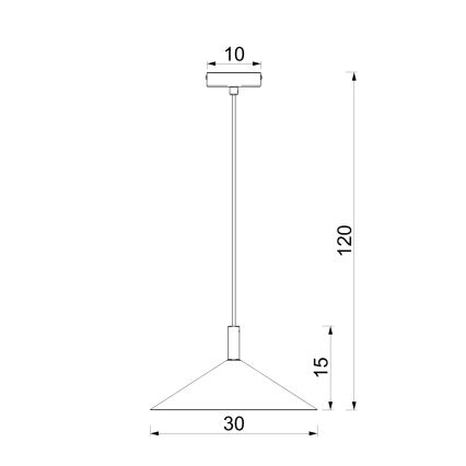 Kaabliga rippvalgusti ANEGA 1xGX53/15W/230V, läbimõõt 30 cm, bordoo