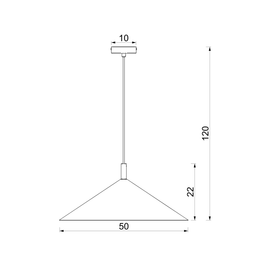 Kaabliga rippvalgusti ANEGA 1xGX53/15W/230V läbimõõt 50 cm bordoopunane