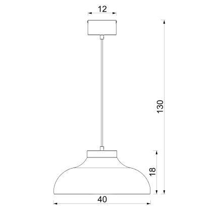 Kaabliga rippvalgusti BASCA 1xE27/15W/230V beež