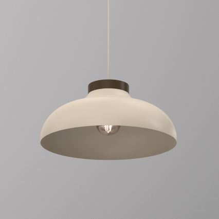 Kaabliga rippvalgusti BASCA 1xE27/15W/230V beež/pruun