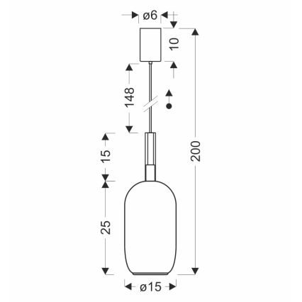 Kaabliga rippvalgusti BUENO 1xGX53/9W/230V, läbimõõt 15 cm, suitsupruun