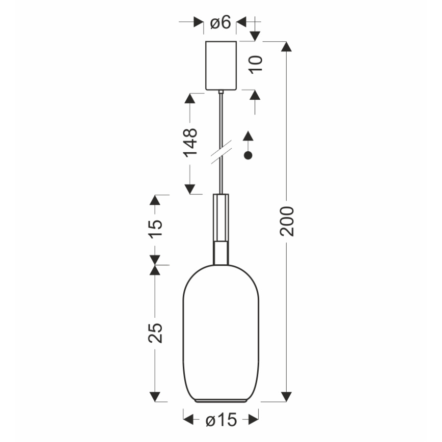 Kaabliga rippvalgusti BUENO 1xGX53/9W/230V, läbimõõt 15 cm, suitsupruun