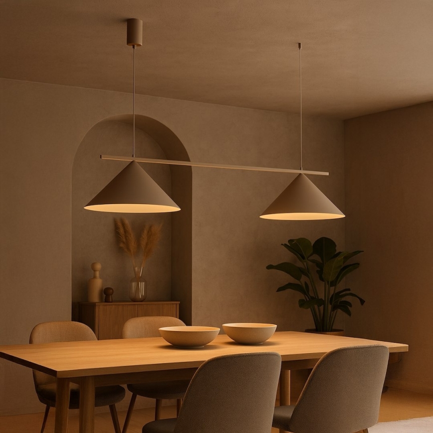 Kaabliga rippvalgusti CAPITAL 2xGX53/15W/230V beež