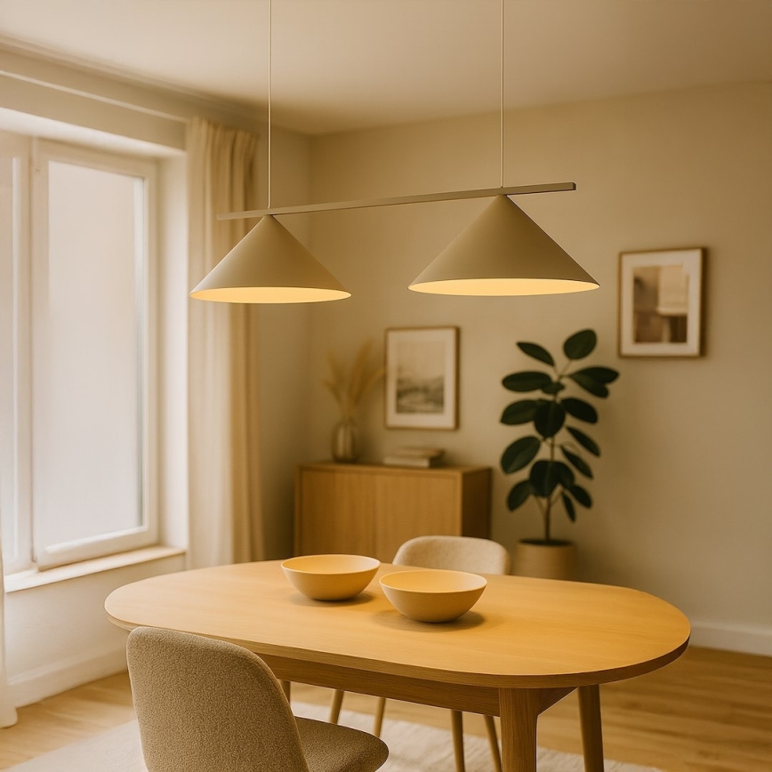 Kaabliga rippvalgusti CAPITAL 2xGX53/15W/230V beež