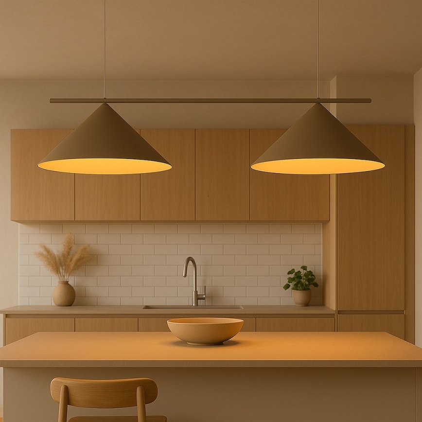 Kaabliga rippvalgusti CAPITAL 2xGX53/15W/230V beež