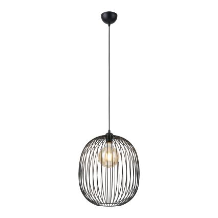 Kaabliga rippvalgusti DESTELLO 1xE27/15W/230V, läbimõõt 32 cm, must