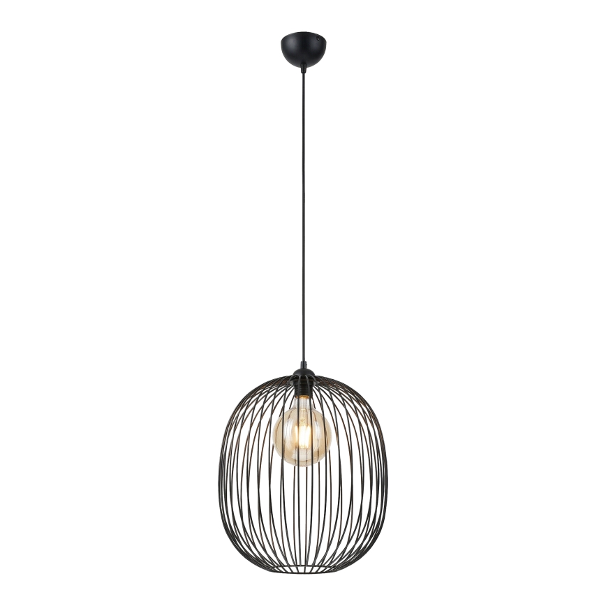 Kaabliga rippvalgusti DESTELLO 1xE27/15W/230V, läbimõõt 32 cm, must