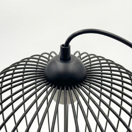 Kaabliga rippvalgusti DESTELLO 1xE27/15W/230V, läbimõõt 32 cm, must