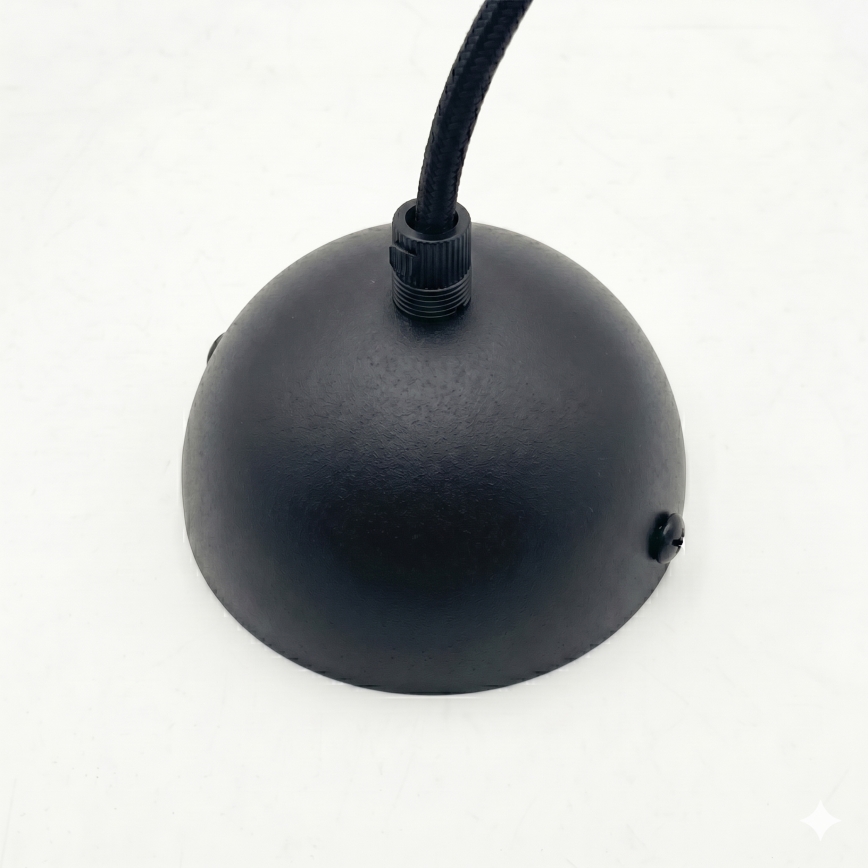 Kaabliga rippvalgusti DESTELLO 1xE27/15W/230V, läbimõõt 32 cm, must